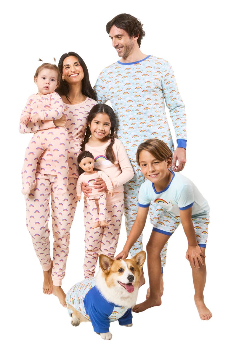 Leveret Men
s Cotton Printed Matching Family Pajamas, Alternate, color, Rainbow