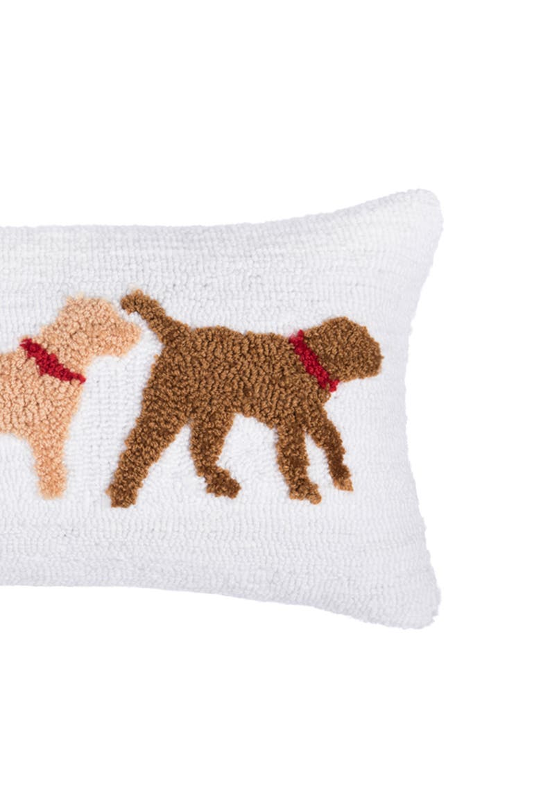 Pets Trio Hooked Throw Pillows, Alternate, color, Brown