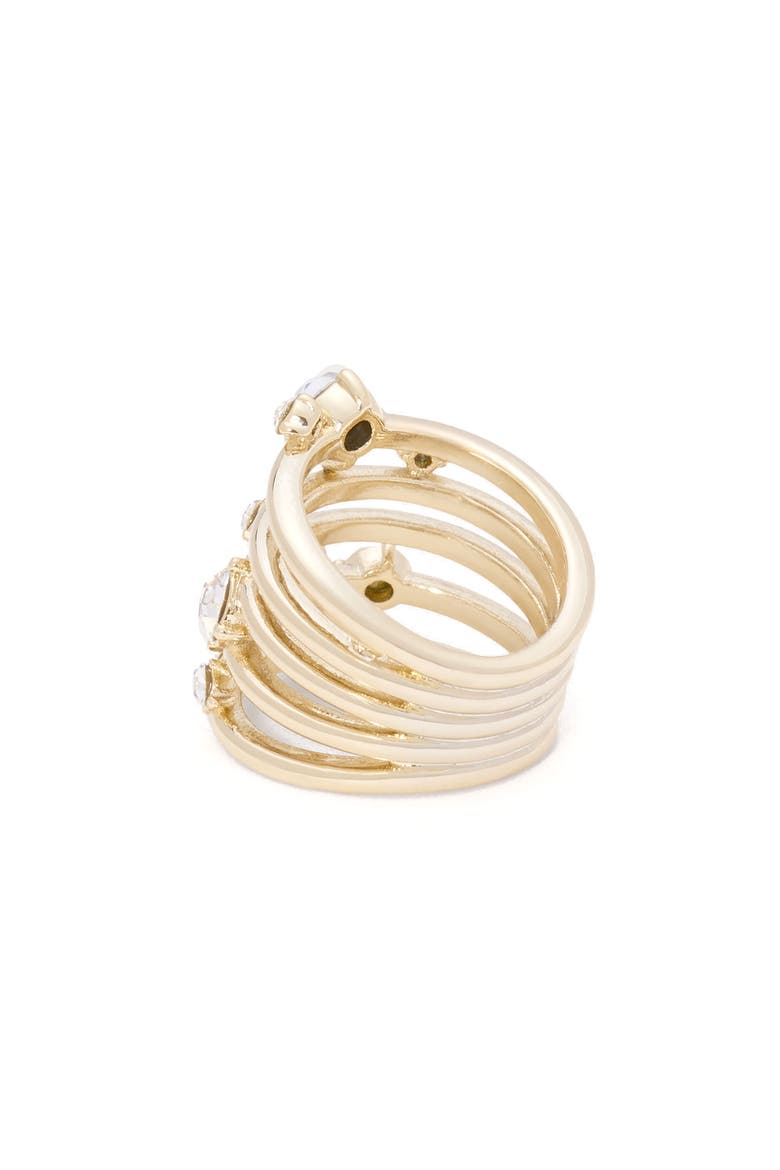 Lila Goldtone Mother of Pearl Stacked Ring, Alternate, color, MOTHER OF PEARL