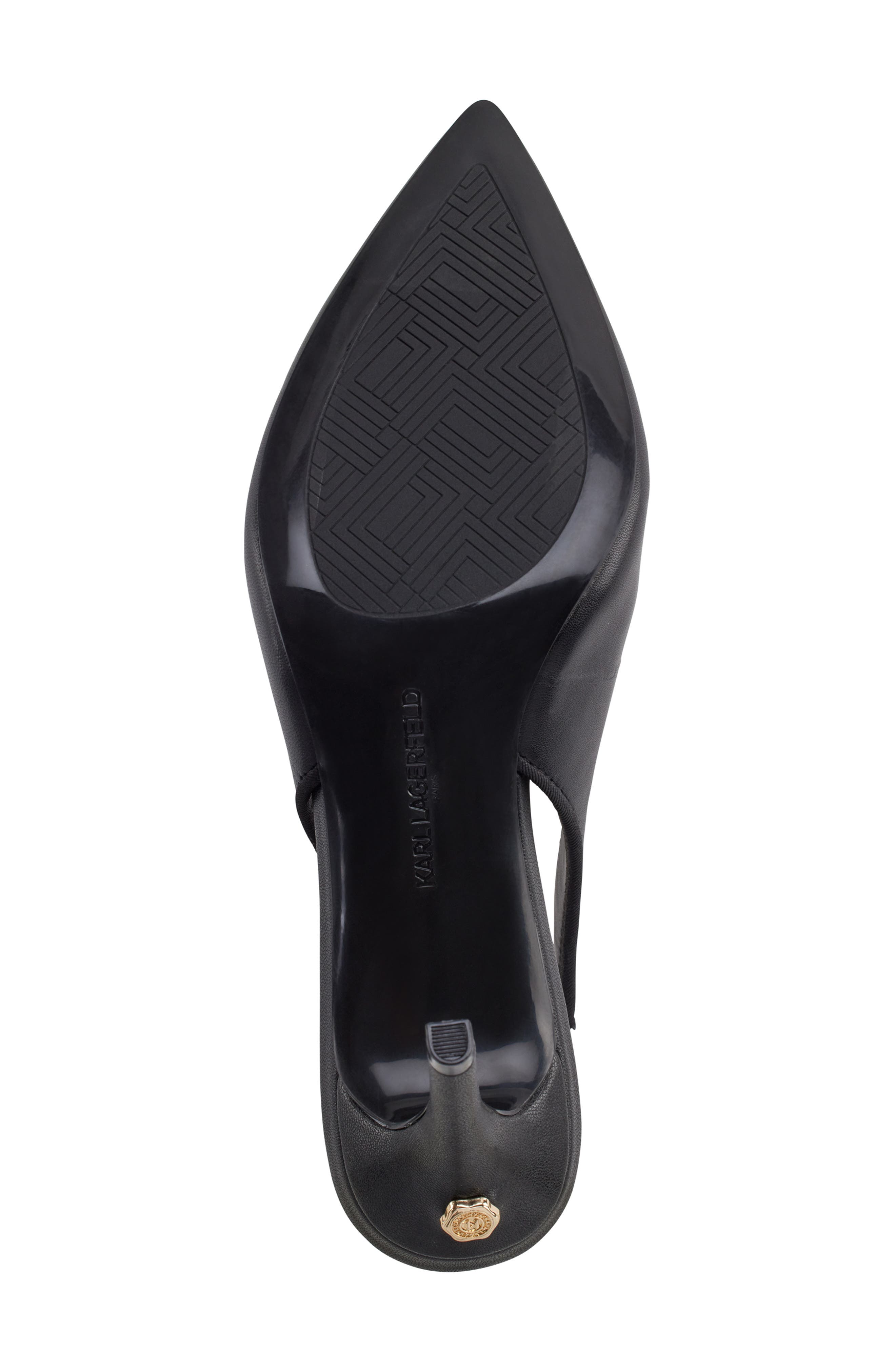 KARL LAGERFELD PARIS Rosalyn Slingback Pointed Toe Pump, Alternate, color, Black
