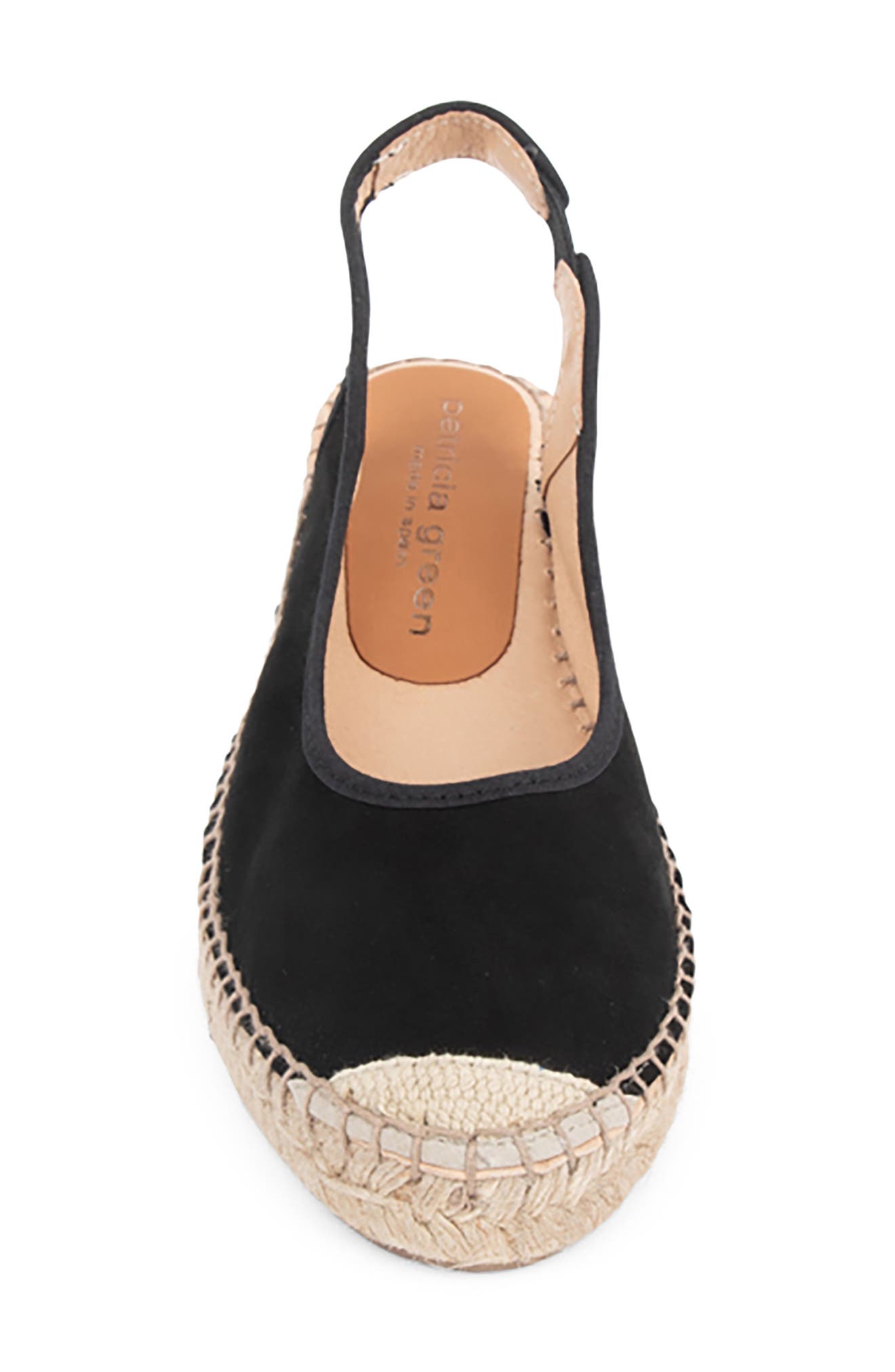 patricia green Valencia Slingback Wedge Espadrille, Alternate, color, Black Suede