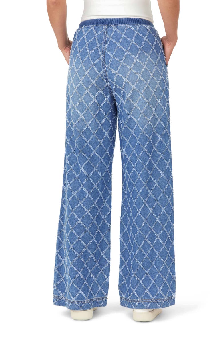 Kensie Rib Cotton Jacquard Wide Leg Trouser, Alternate, color, Paxton