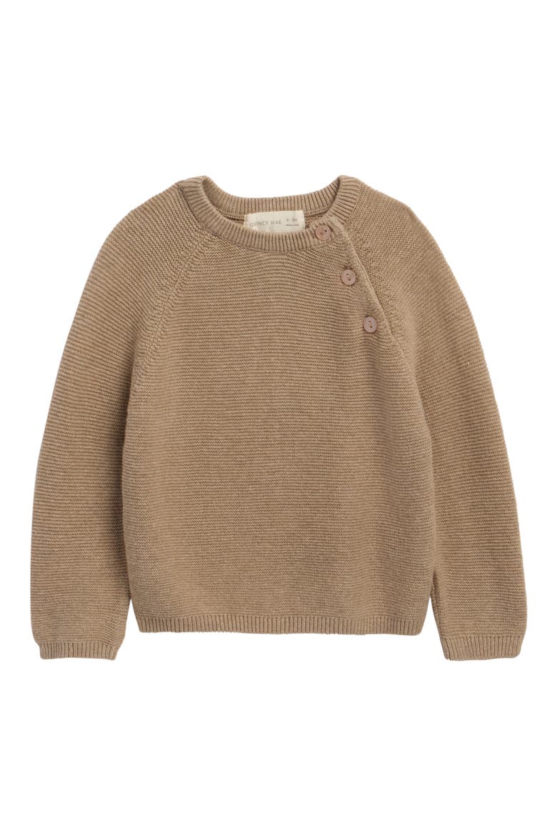 Kids' Bailey Heathered Organic Cotton Knit Sweater, Main, color, MOCHA