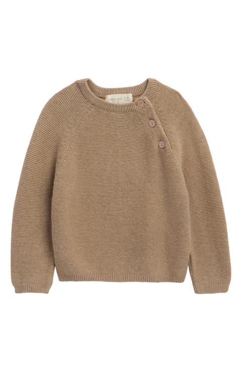 Kids' Bailey Heathered Organic Cotton Knit Sweater