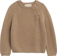 QUINCY MAE Kids' Bailey Heathered Organic Cotton Knit Sweater
