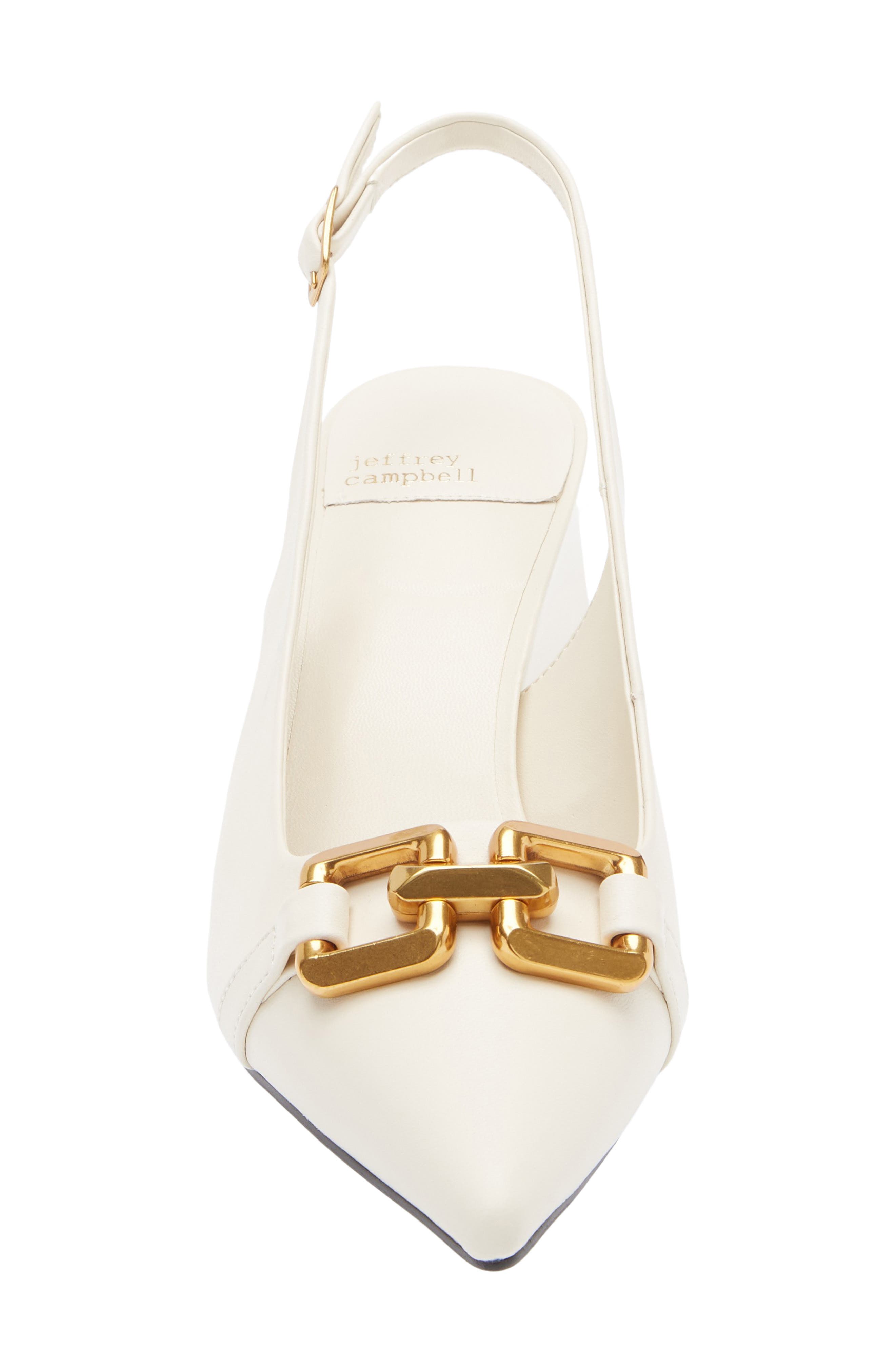Nakita Slingback Pointed Toe Pump, Alternate, color, IVORY GOLD