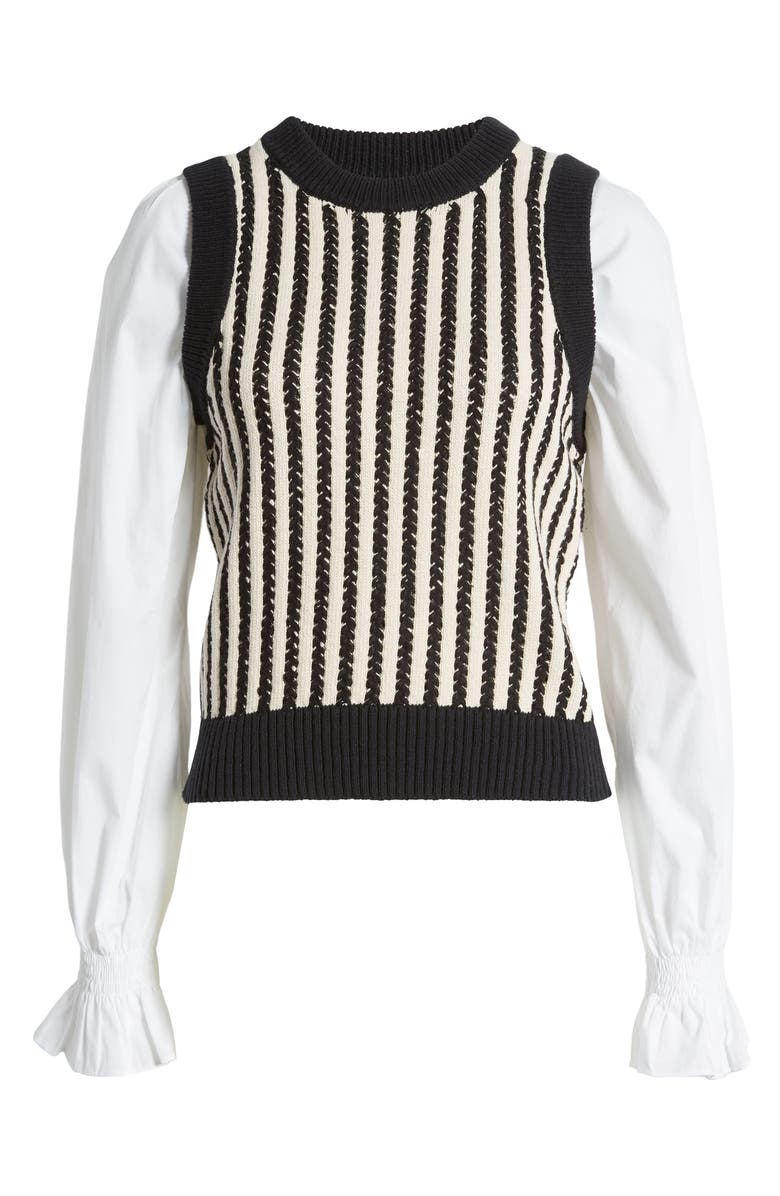 French Connection Moma Stripe Sweater Vest, Alternate, color,