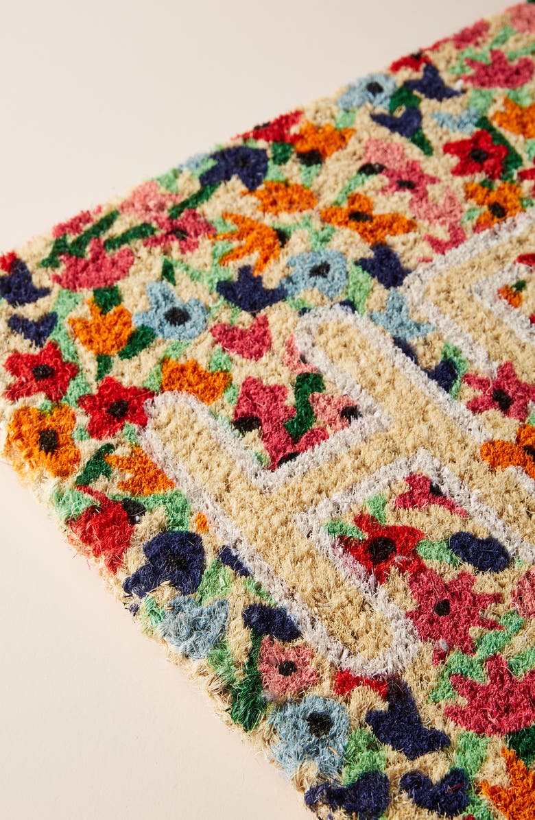 Anthropologie Home Floral Hello Door Mat, Alternate, color,