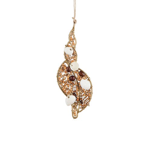 Natural Beaded Conch Christmas Xmas Ornament