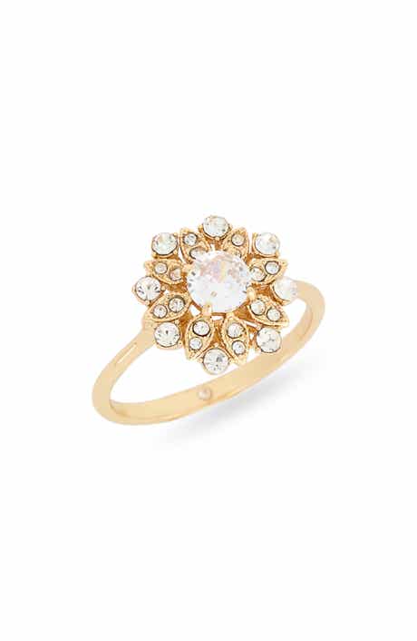 NORDSTROM RACK Crystal Flower Ring