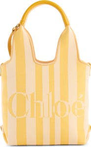 Chloé Mini Stripy Jacquard Stripe Crossbody Tote