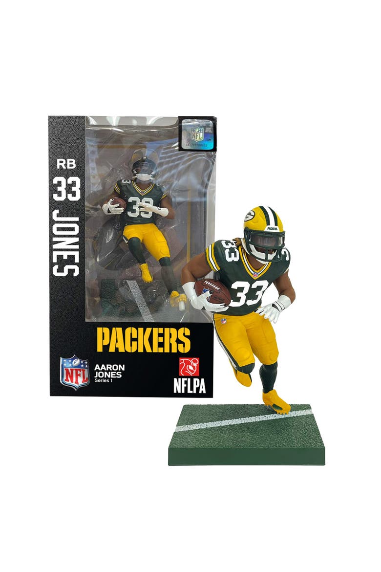 Aaron Jones (Green Bay Packers) Imports Dragon NFL 6" Figure Series 1, Main, color, Multi-Color
