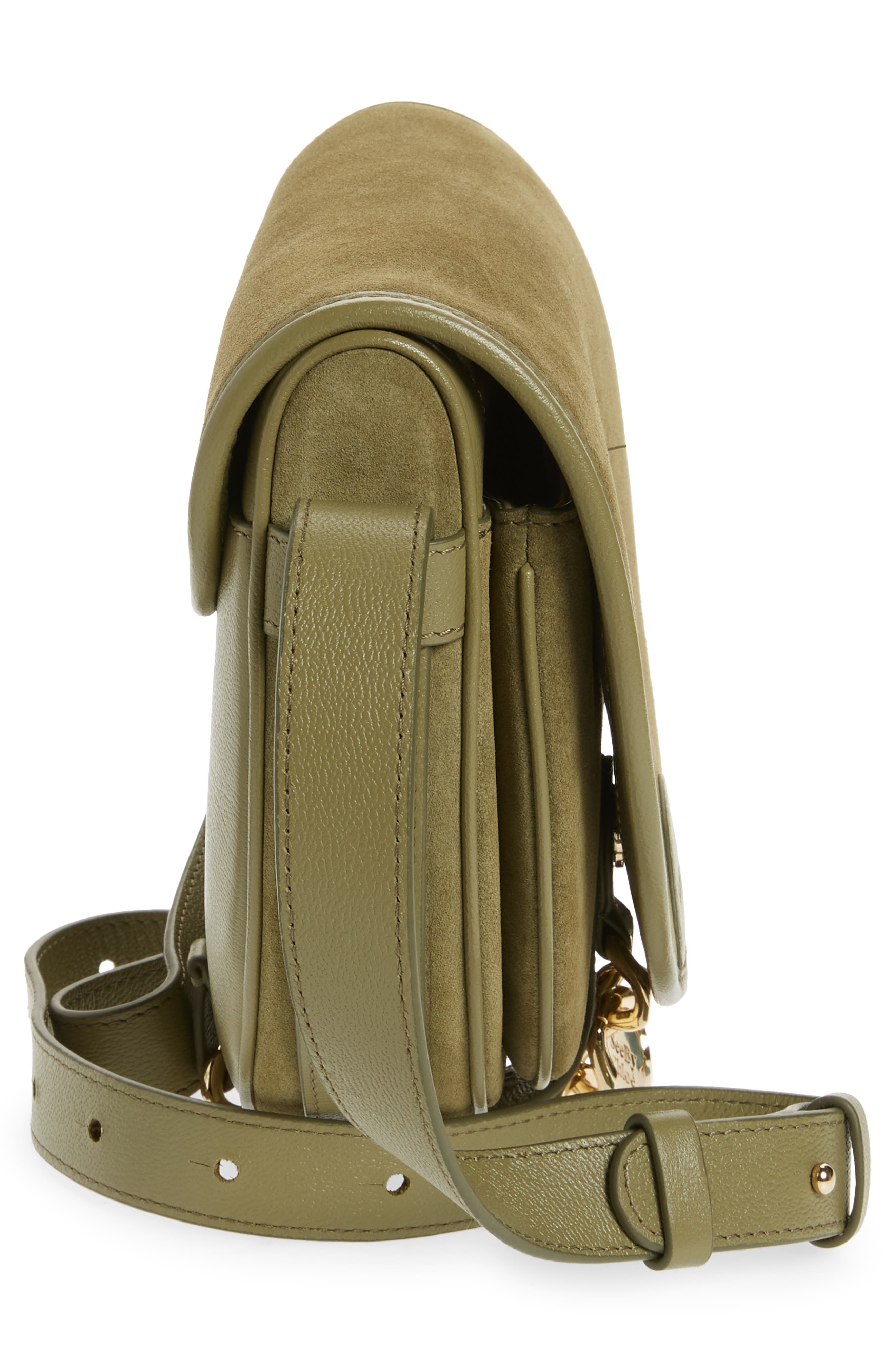Mara Leather Saddle Bag, Alternate, color, ALOE GREEN
