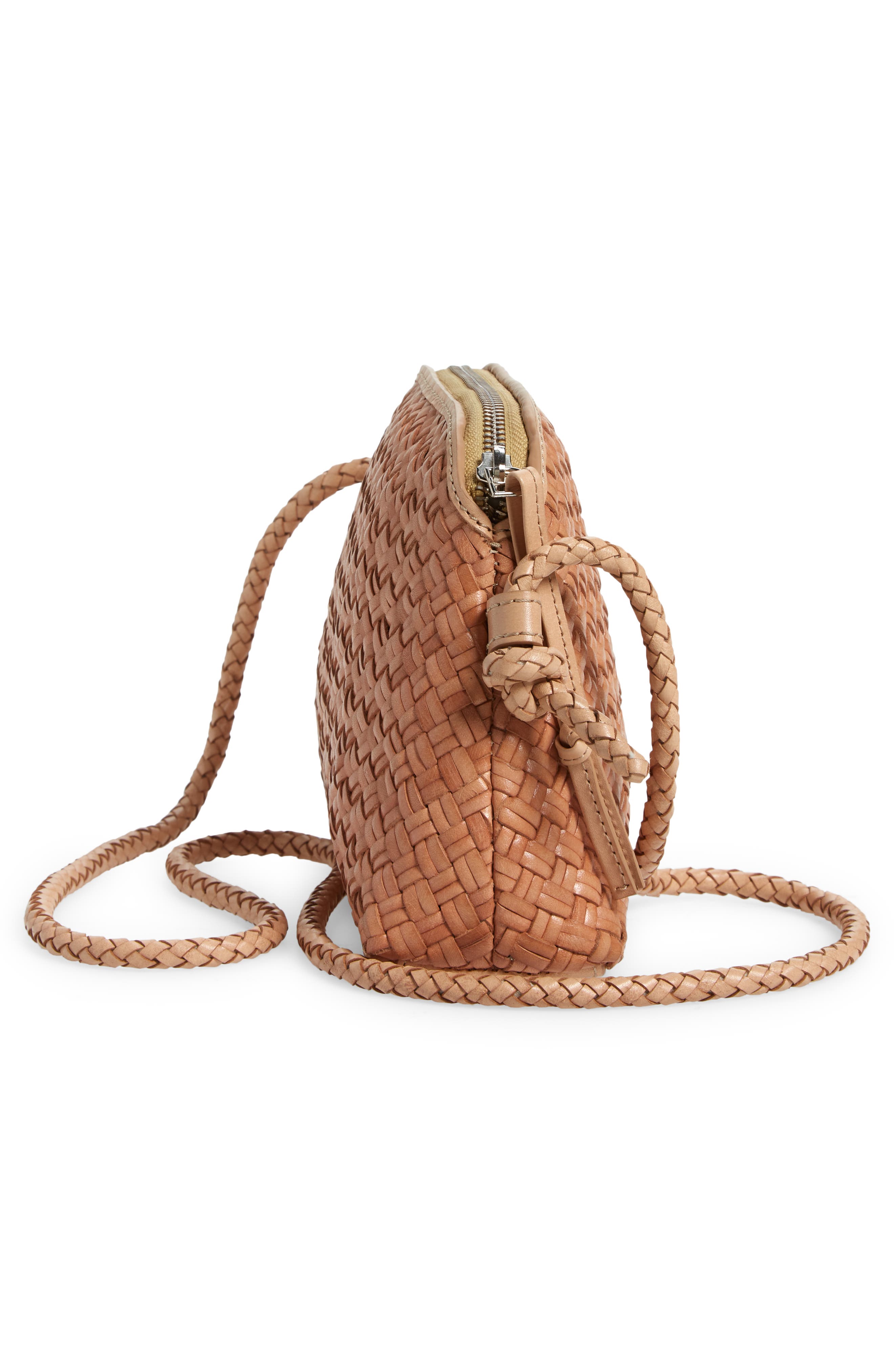 Loeffler Randall Mini Woven Leather Crossbody Bag, Alternate, color, 