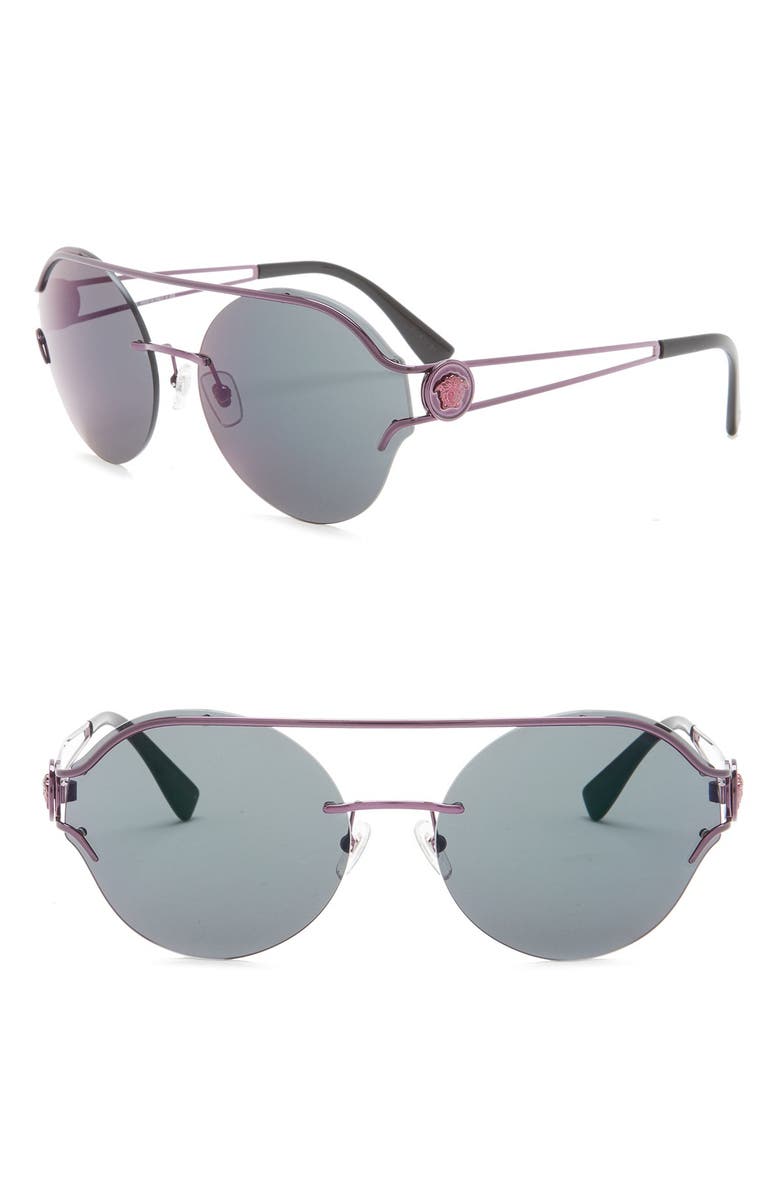 Versace 61mm Round Sunglasses, Main, color,