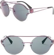 Versace 61mm Round Sunglasses