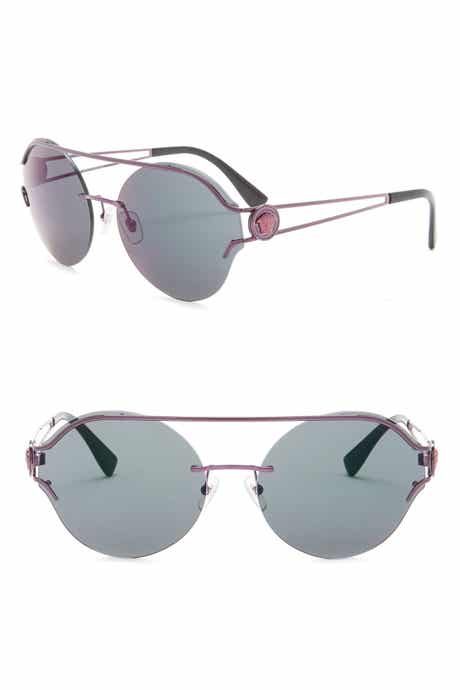 Versace 61mm Round Sunglasses