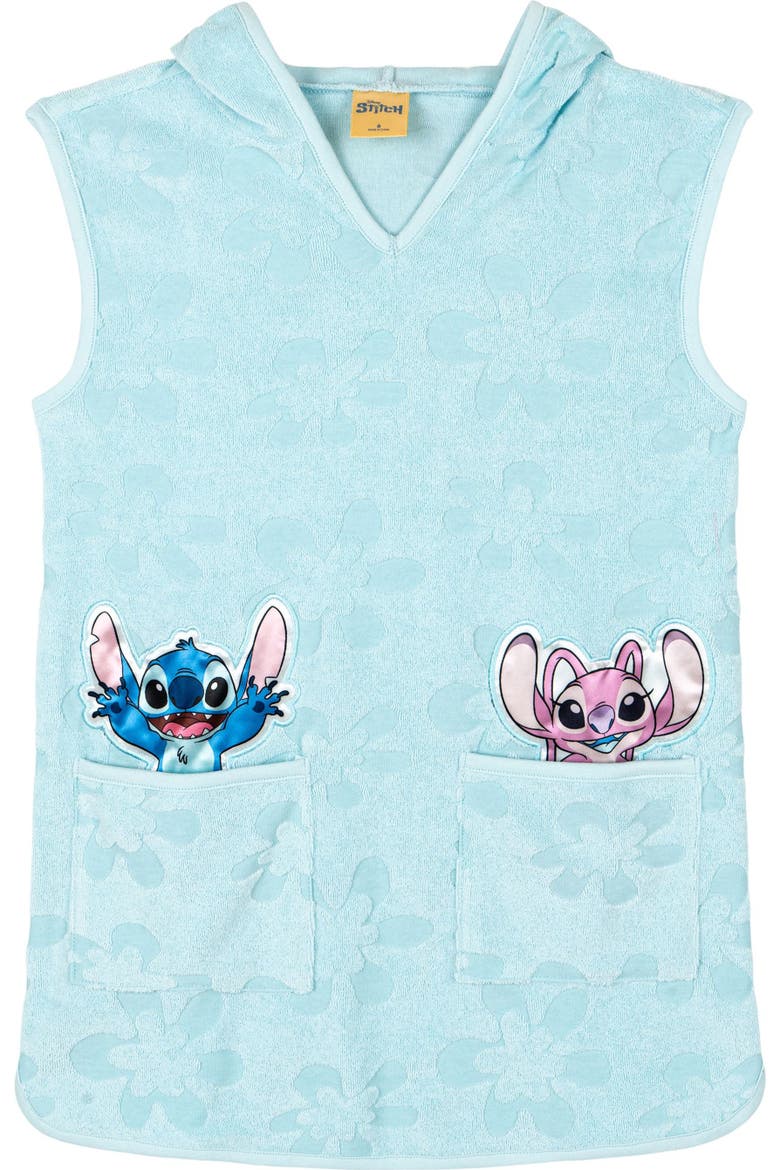 Lilo & Stitch Hooded Swimwear Cover Up, Alternate, color, Stitch Angel Blue