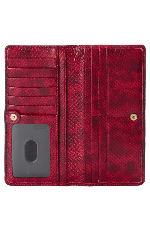 Brahmin Ady Croc Embossed Leather Wallet In Pink