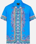 Camilla Short Sleeve Camp Collared Shirt Footsteps In Folklore