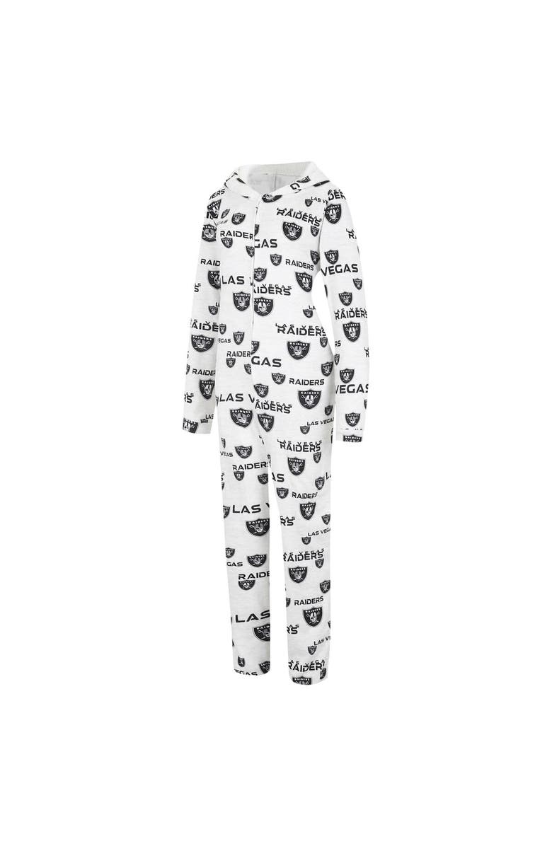 CONCEPTS SPORT Women's Concepts Sport Cream Las Vegas Raiders Docket Hoodie Full-Zip Union Suit, Alternate, color, Cream