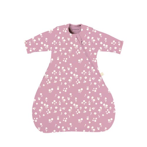 Gunamuna Unisex Baby Long Sleeve Transitional Swaddle Sleep Sack, Easy Diaper Changes, 2.5 Tog In Pink