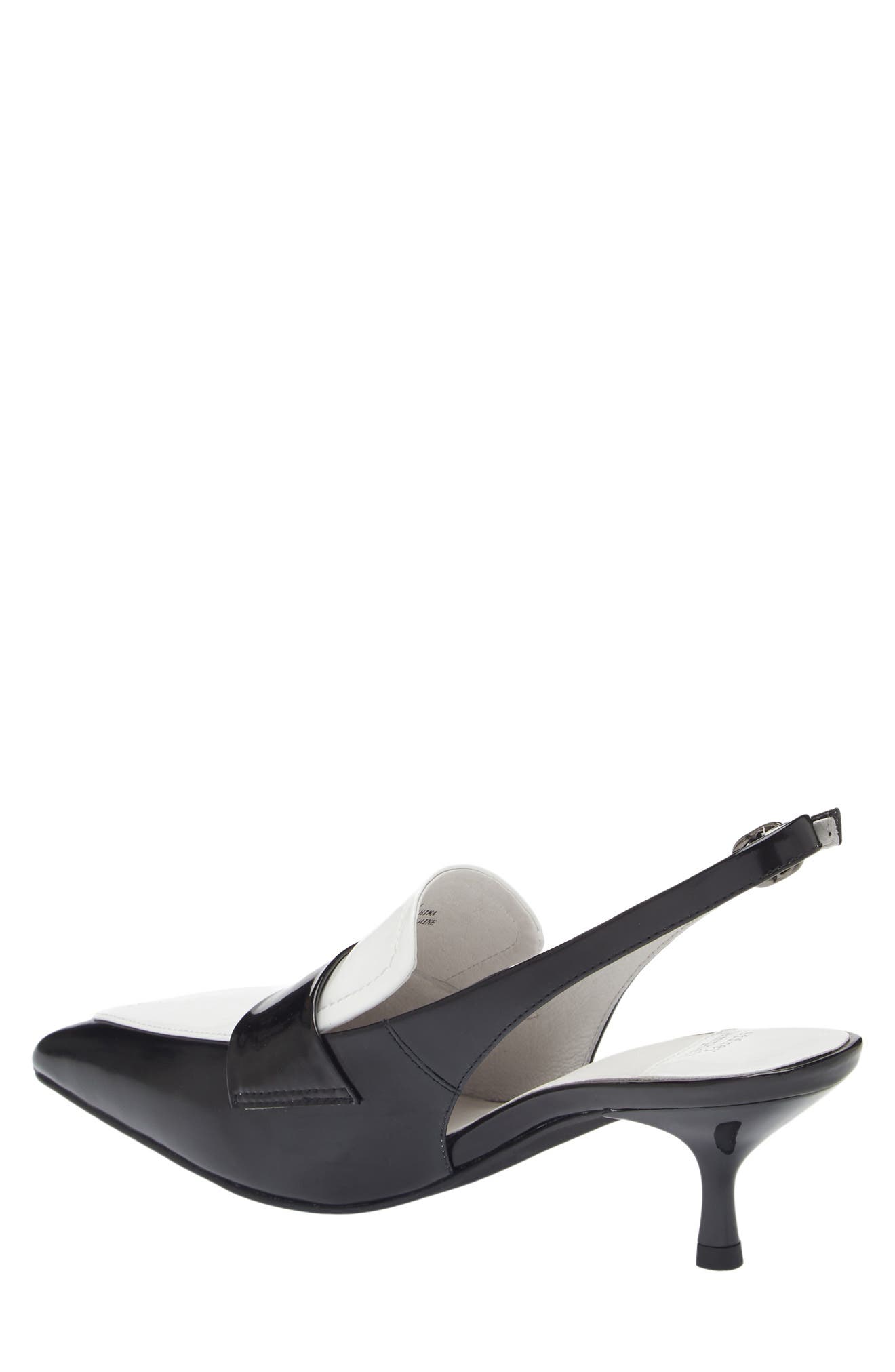 Literature Pointed Toe Pump, Alternate, color, BLACK BOX WHITE