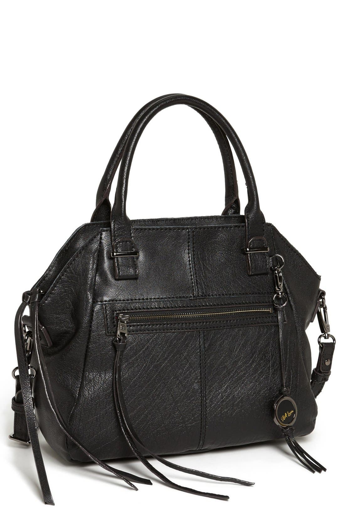 Elliott Lucca 'Medium Faro' Leather Satchel, Main, color, 