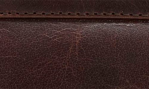 Mancini Two Compartment Leather Travel Dopp Kit In Brown