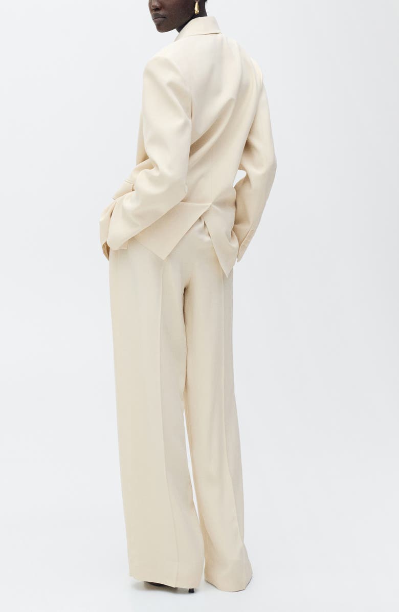 MANGO Suki Double Breasted Blazer, Alternate, color, Yellow