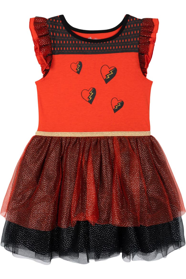Descendants Tutu Dress, Main, color, Ruby Red Black