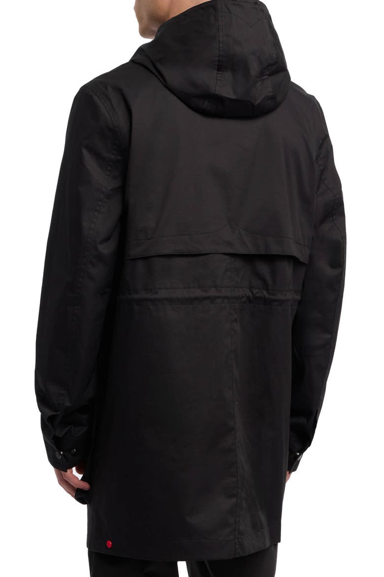 Downing Hooded Rain Jacket, Alternate, color, BLACK