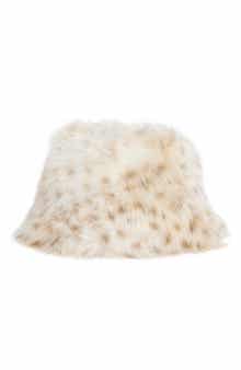 La Fiorentina Plush Faux Fur Bucket Hat