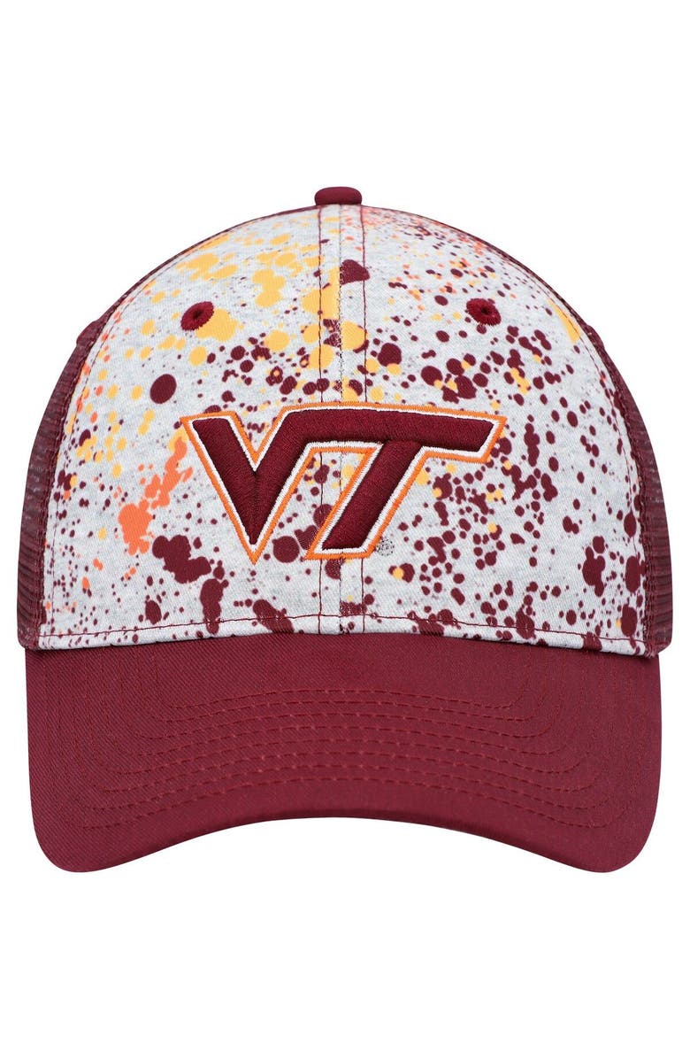 COLOSSEUM Men's Colosseum  Gray/Maroon Virginia Tech Hokies Love Fern Trucker Snapback Hat, Alternate, color, Gray