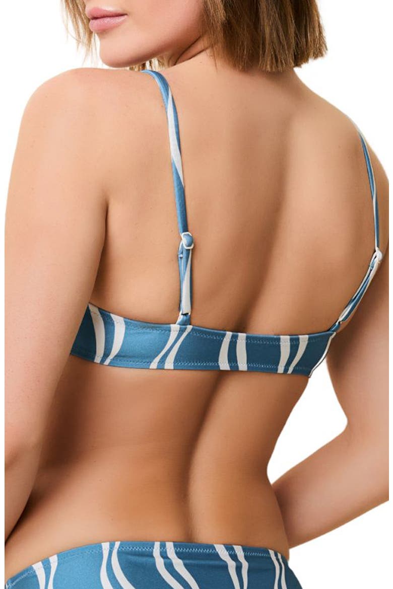 The Rachel Stripe Bikini Top, Alternate, color, WAVY STRIPE FRENCH BLUE