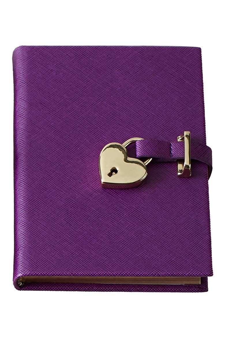 Heart Lock Journal, Main, color, PURPLE