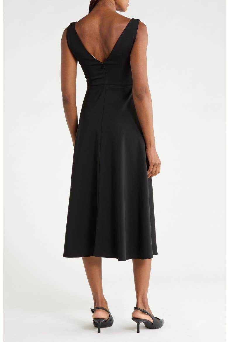 Vivienne V-Neck Jersey Dress, Alternate, color, BLACK