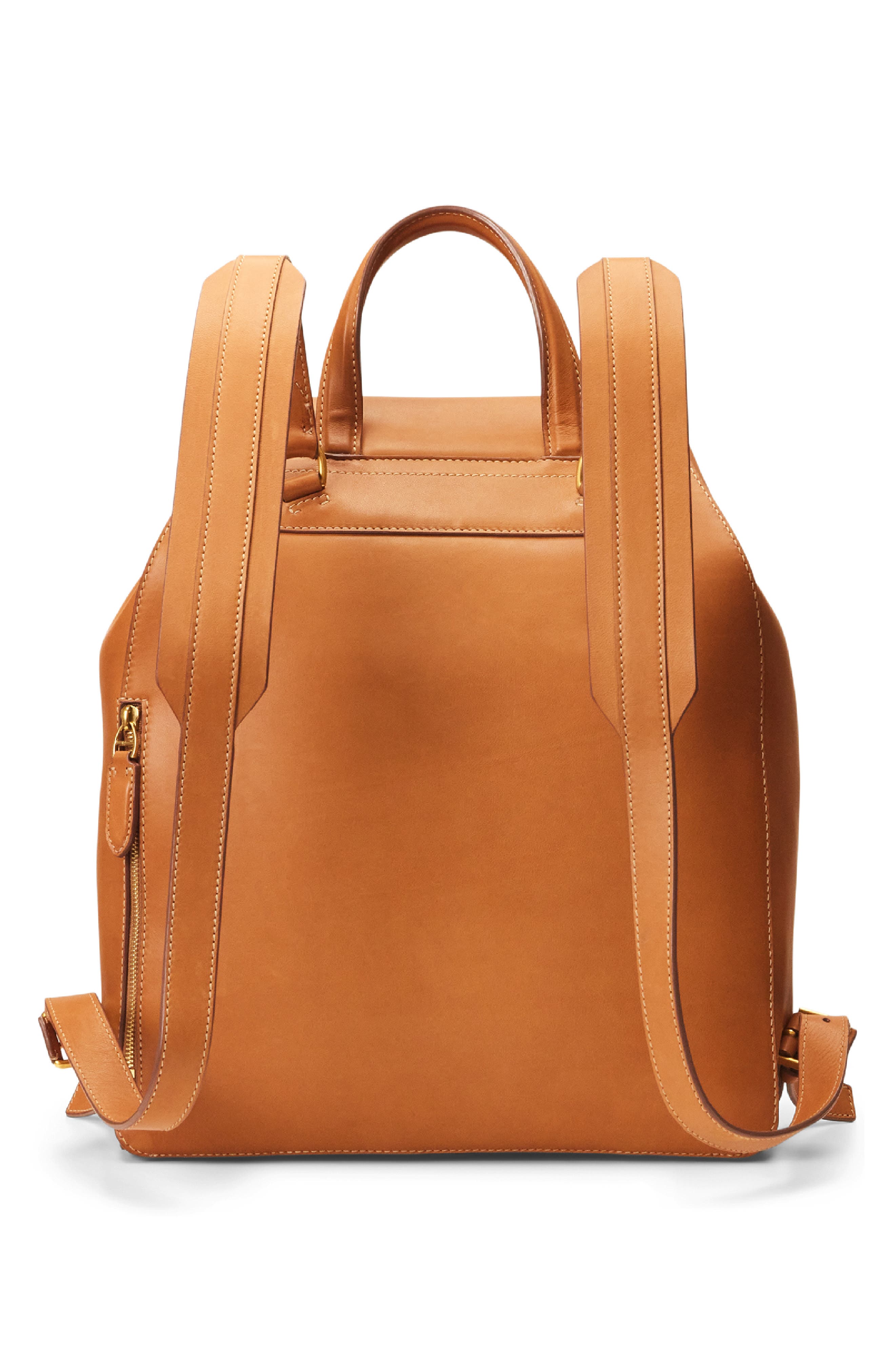 Ralph Lauren Purple Label Bedford Calfskin Leather Backpack, Alternate, color, 