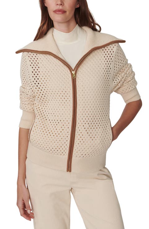 Paula Zip Front Knit Hoodie
