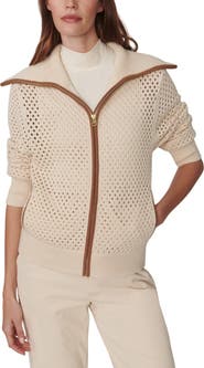 Varley Paula Zip Front Knit Hoodie