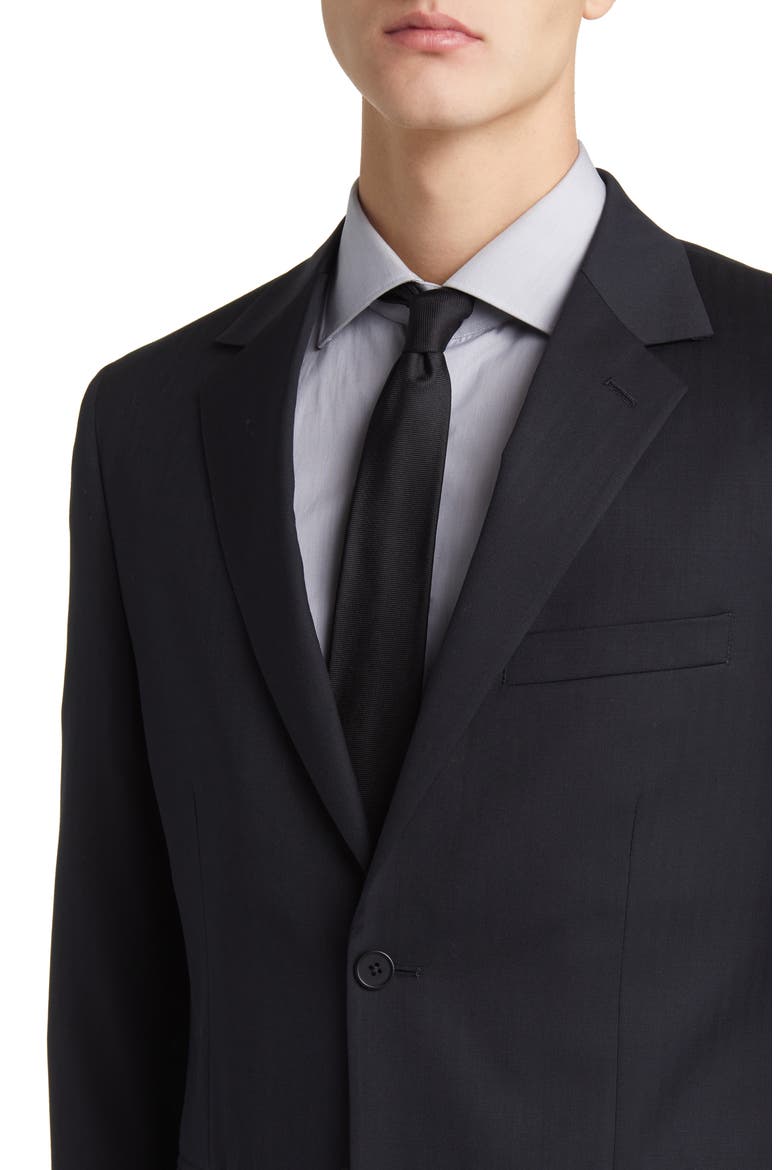 Norris Solid Wool Suit, Alternate, color, BLACK