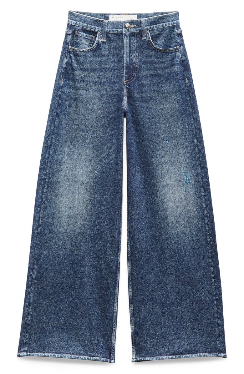 rag & bone rb Miramar Sofie High Waist Ankle Wide Leg Sweatpant Jeans, Alternate, color,