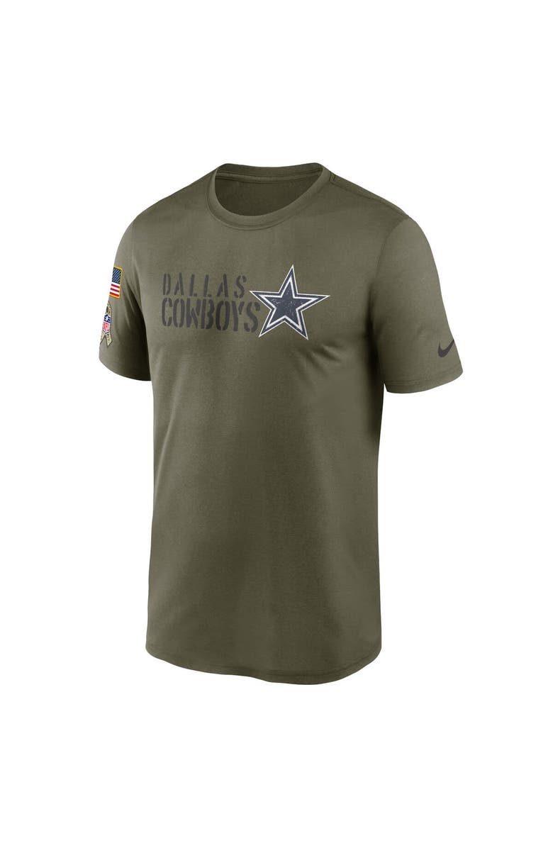 Nike Men's Nike Olive Dallas Cowboys 2022 Salute to Service Legend Team T-Shirt, Alternate, color, 