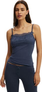 COTTON ON BODY Women's Dreamy Soft Lace Overlay Cami