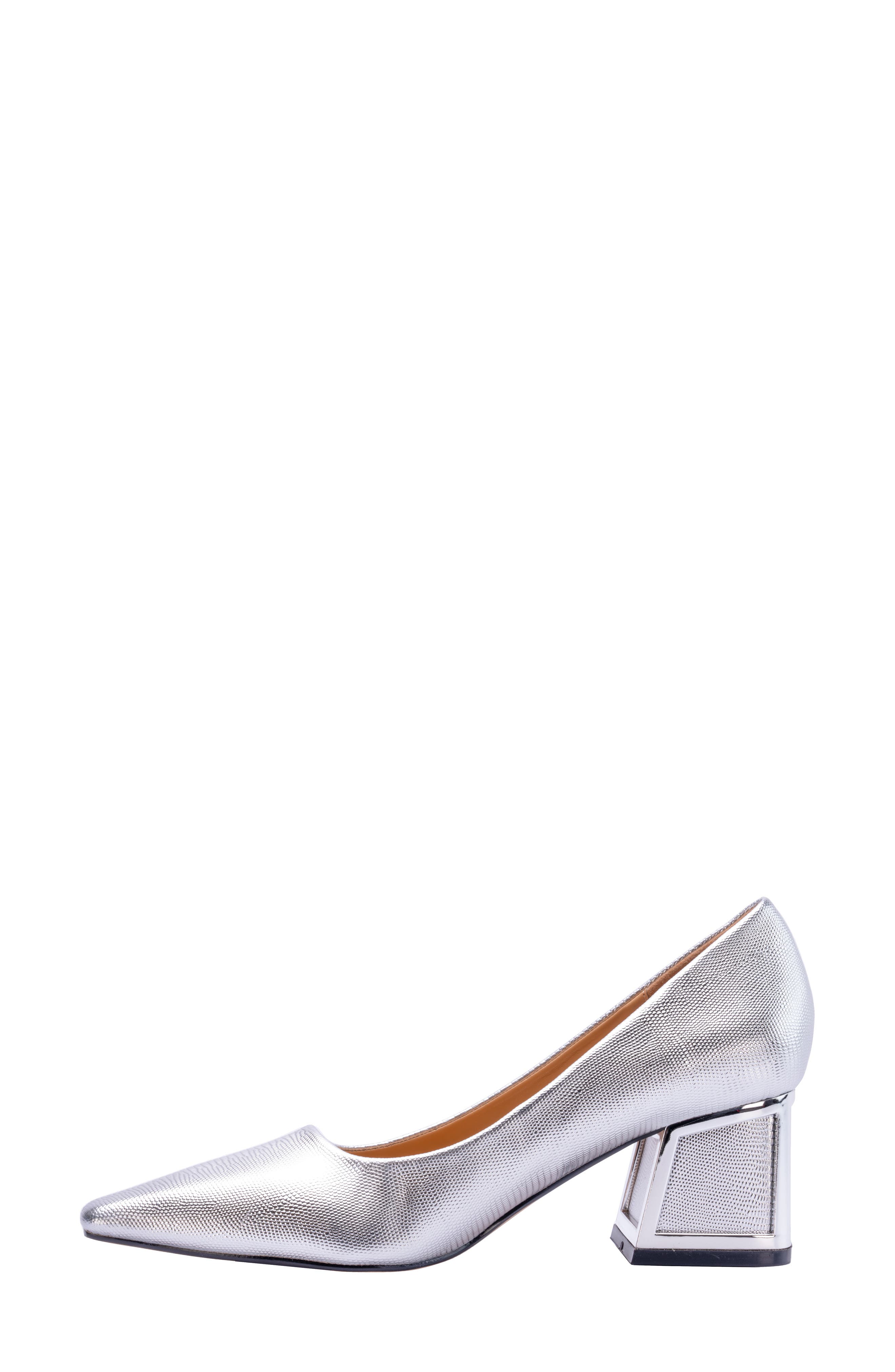 NINETY UNION Blink Block Heel Pump, Alternate, color, Silver