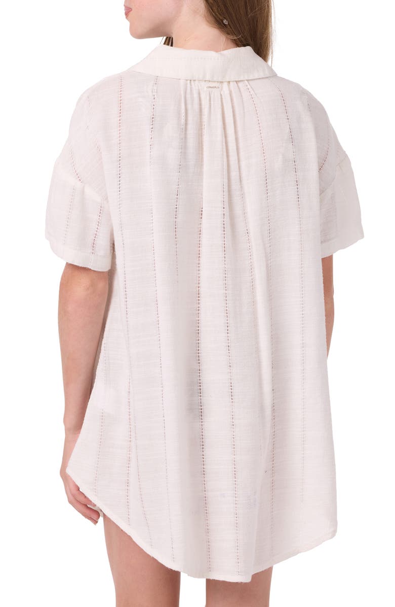 O'Neill Kids' Kyra Cotton Cover-Up Shirt, Alternate, color, Vanilla