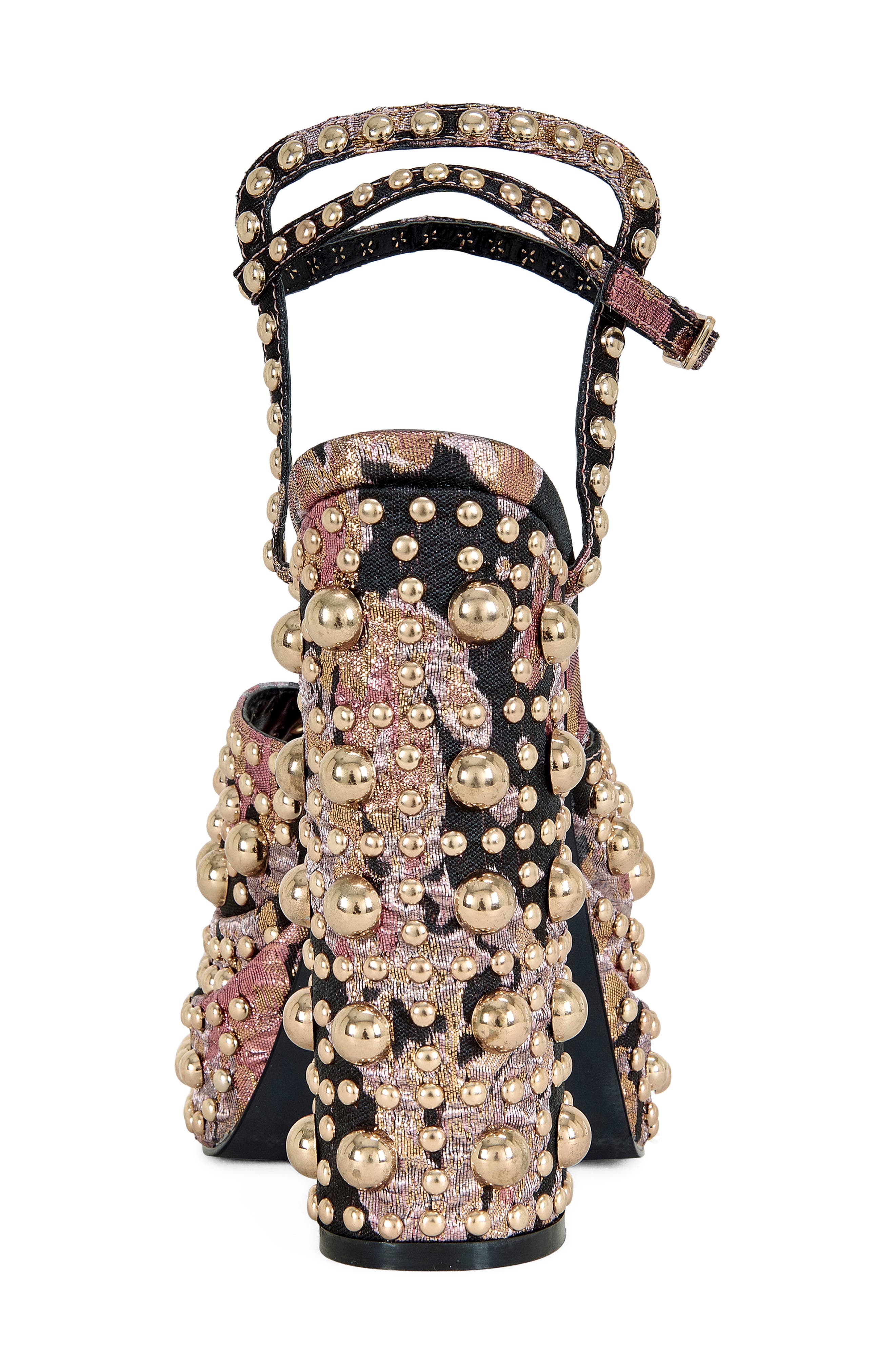 AZALEA WANG Hananiah Studded Platform Sandal, Alternate, color, Black Multi