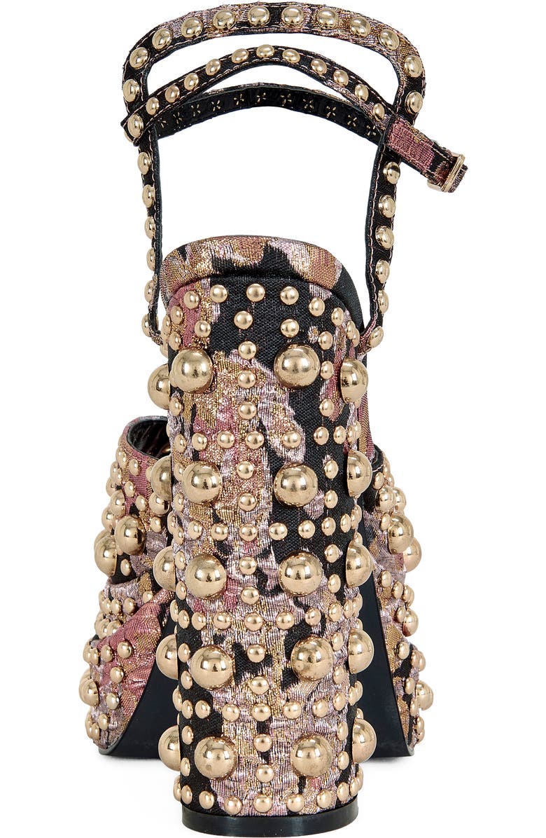 AZALEA WANG Hananiah Studded Platform Sandal, Alternate, color, Black Multi