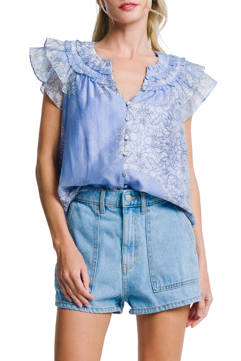 Rothy Floral Top, Main, color, BLUE MULTI