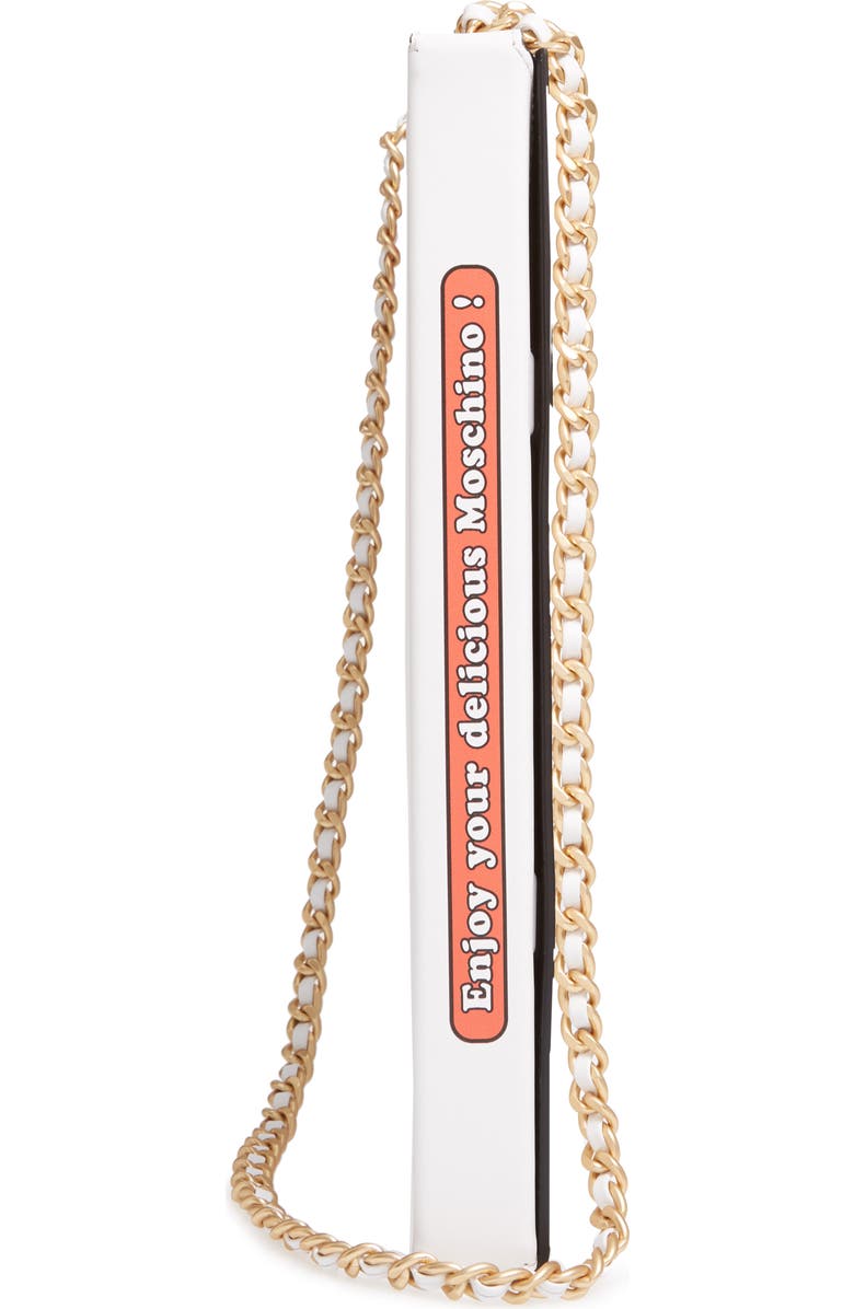 Moschino Pizza Box Leather Crossbody Bag, Alternate, color,